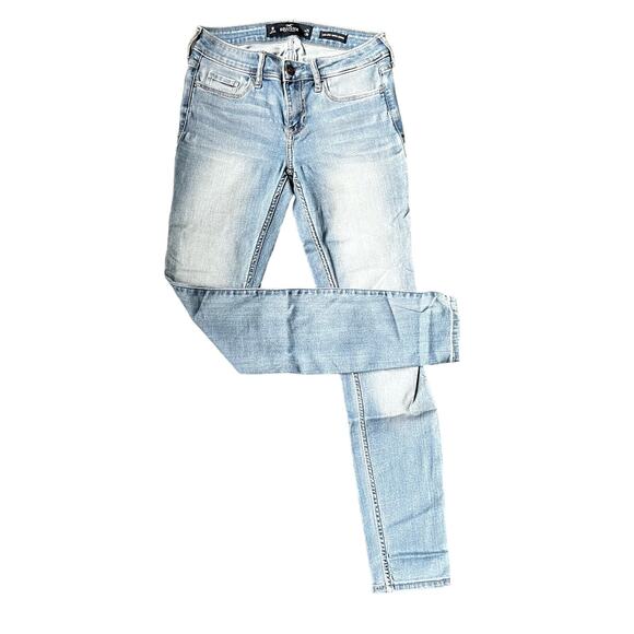 Hollister Women's 25/30 Light Wash Super Skinny Distressed Jeans - Picture 1 of 5